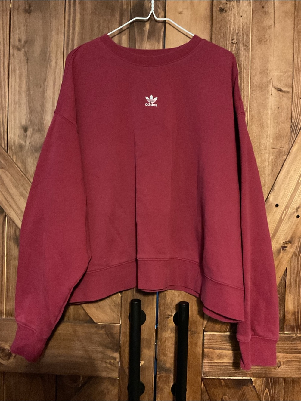 adidas Women’s Burgundy Crewneck Sweatshirt